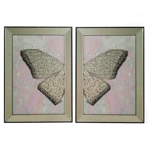 تابلو آینه کاری مدل رومنس مجموعه 2 عددی 