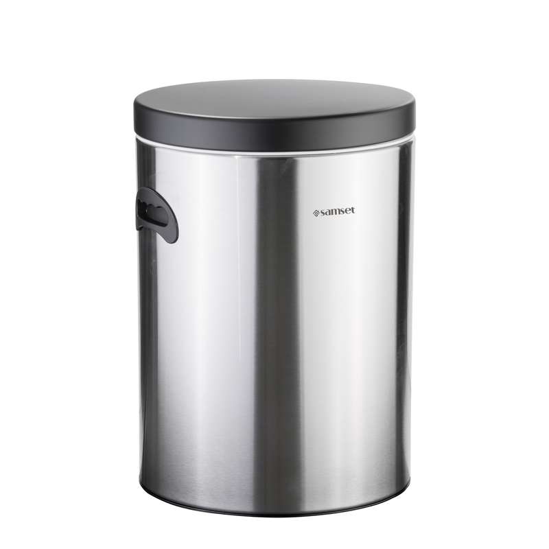 ظرف برنج سام ست مدل استوانه استیل درب ساده ظرفیت 12 کیلوگرم