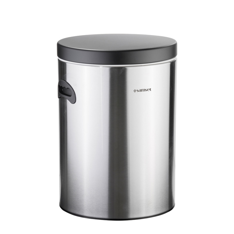 ظرف برنج سام ست مدل استوانه استیل درب ساده ظرفیت 12 کیلوگرم