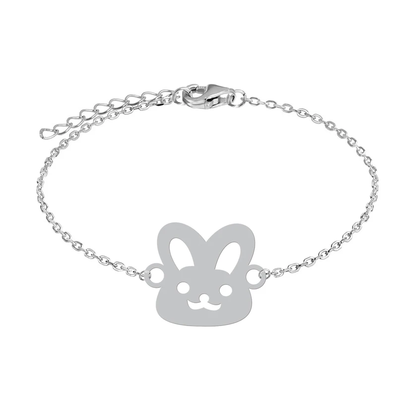 دستبند زنجیری زنانه هایکا طرح کارتونی خرگوش کد zd.h 447