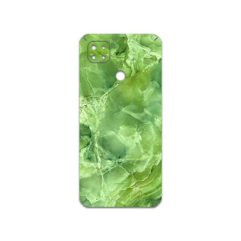 برچسب پوششی ماهوت مدل Green-Crystal-Marble مناسب برای گوشی موبایل شیائومی Redmi 9 Activ