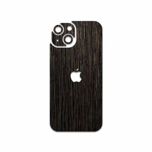 MAHOOT Dark-Gold-Stripes-Wood Cover Sticker for Apple iPhone 15