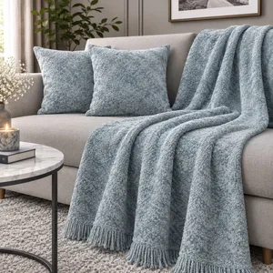 شال مبل و تخت مدل دوردوزی طرح تدی برجسته سایز 160x300 سانتی‌متر 