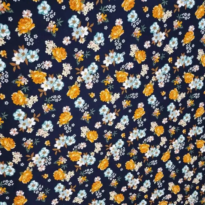 پارچه لباس مدل کودری نخی طرح گلدار کد H