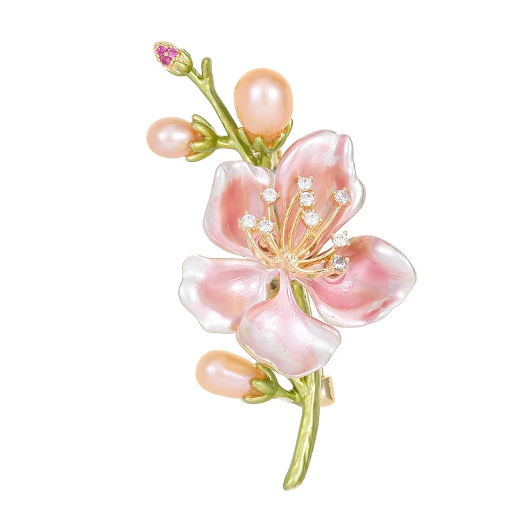 گل سینه زنانه شهر جواهر مدل SJ-BR031-GB