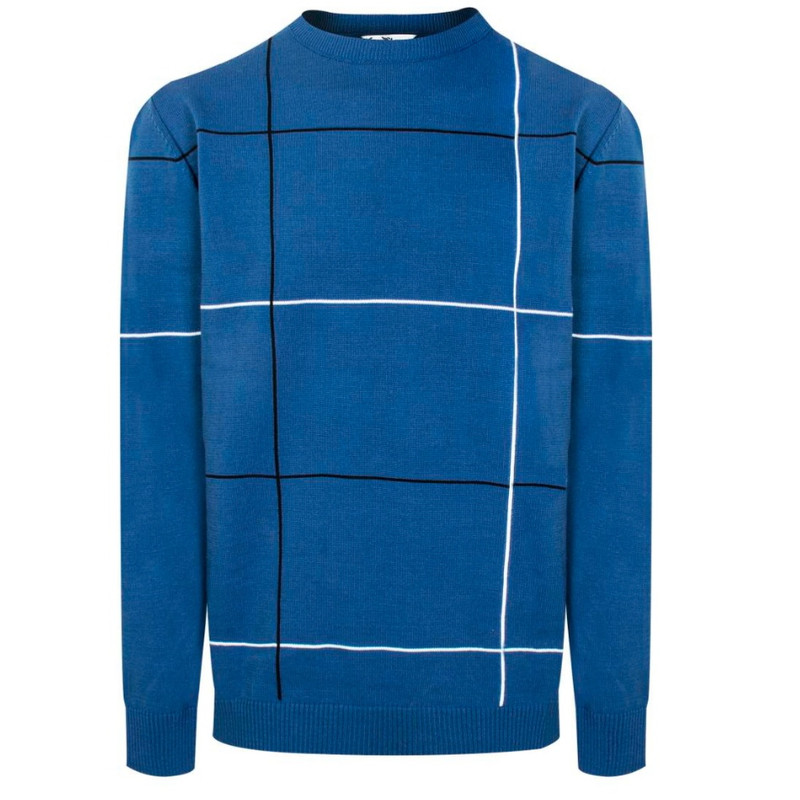 پلیور یقه گرد مردانه مدل راه دار عمود 02