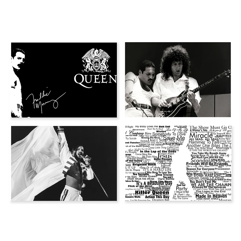 پوستر طرح فردی مرکوری کد A-2185-Freddie Mercury مجموعه 4 عددی