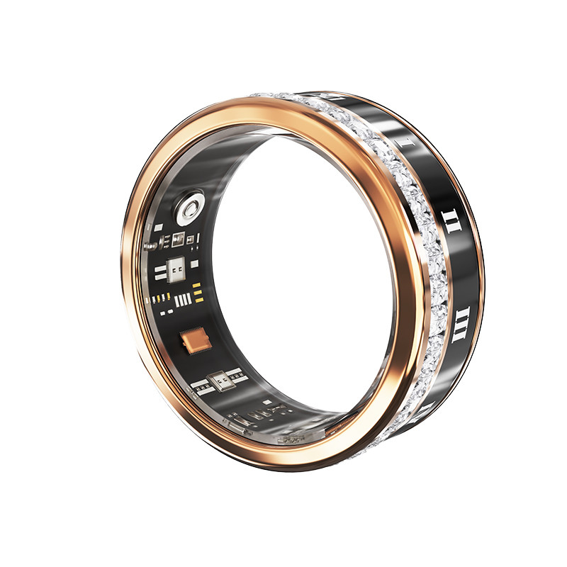حلقه هوشمند اسمارت رینگ مدلV2-diamond رنگ نقره ای مشکی