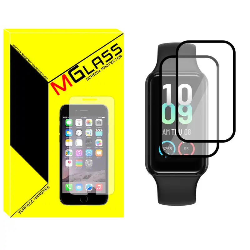 محافظ صفحه نمایش نانو ام گلس مدل NMG مناسب برای ساعت هوشمند امازفیت Band 7 بسته دو عددی