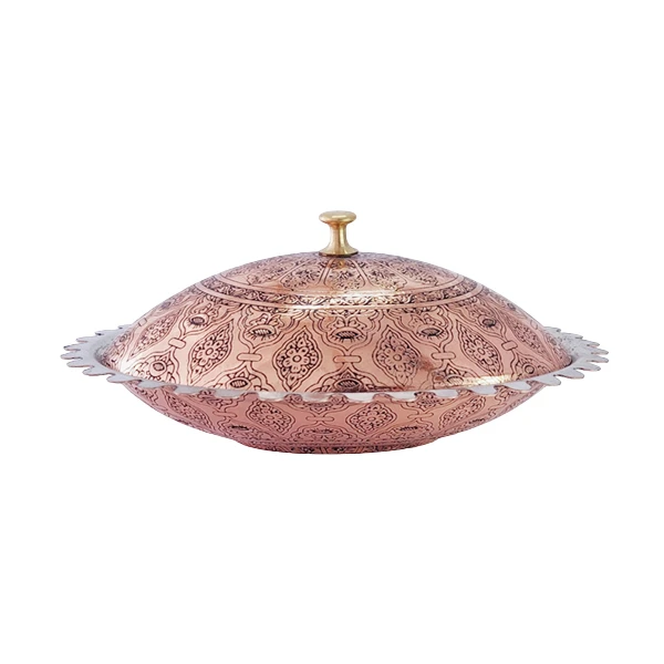 کره خوری مسی مدل قلم زنی کد ZH311