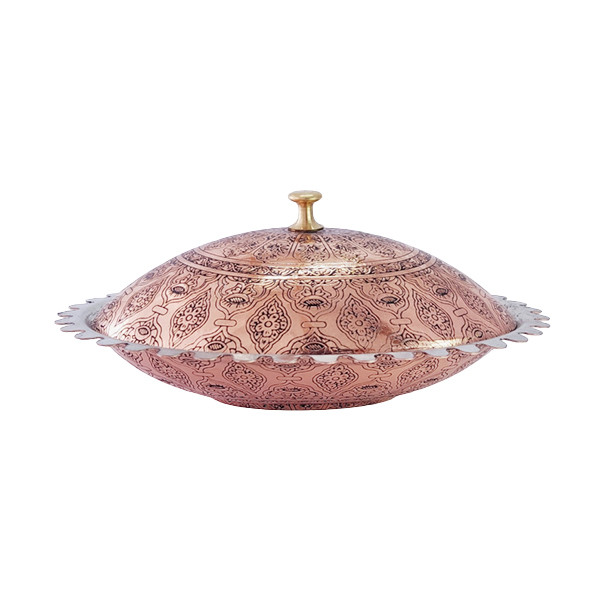 کره خوری مسی مدل قلم زنی کد ZH311