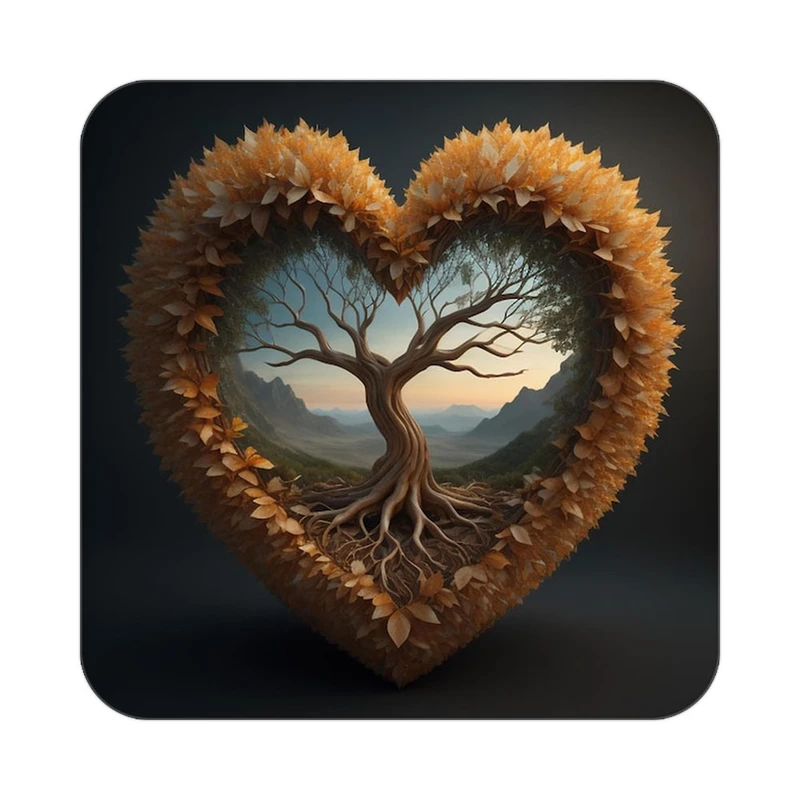 زیر لیوانی کاکتی مدل عاشقانه کد mp10524