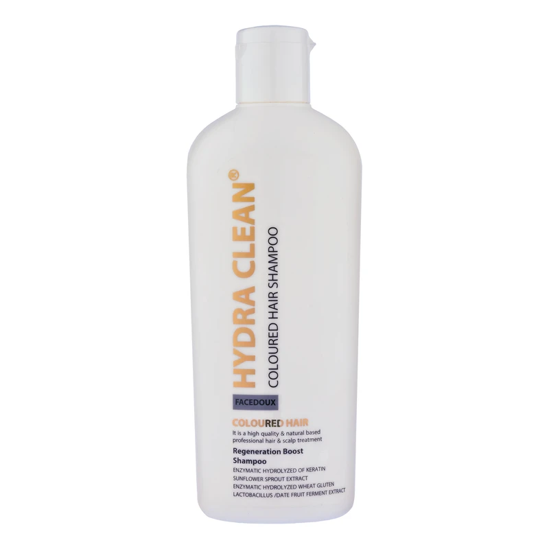 شامپو تثبیت رنگ مو زنانه هیدرا کلین مدل FACEDOUX مناسب برای موی رنگ شده حجم 220 میلی لیتر