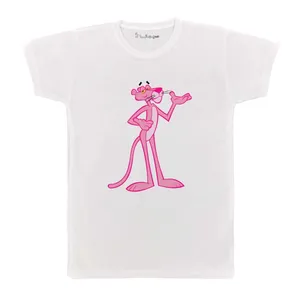 تی شرت بچگانه پرمانه طرح پلنگ صورتی کد pmt.4688