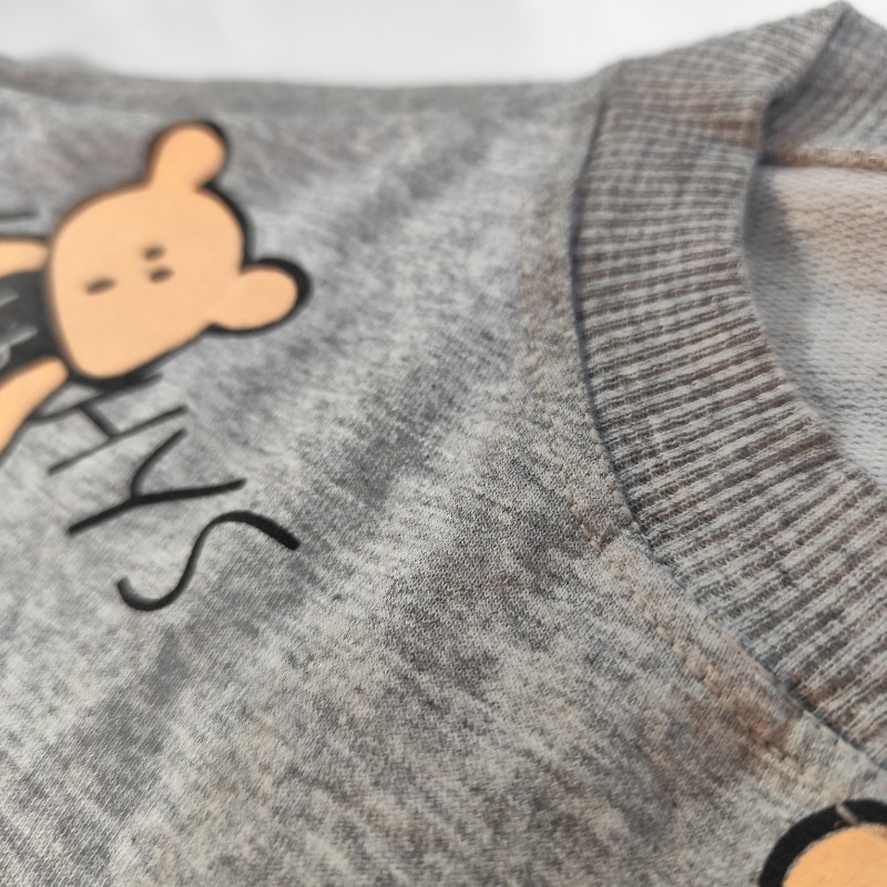 ست تی شرت آستین بلند و شلوار زنانه مدل ملانژ کد 16