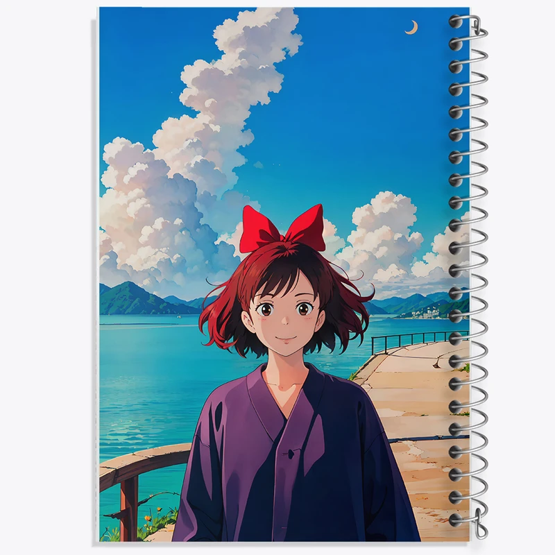 دفتر ژورنال نویسی 50 برگ خندالو مدل نقطه ای طرح انیمه سرویس تحویل کیکی کد N4293