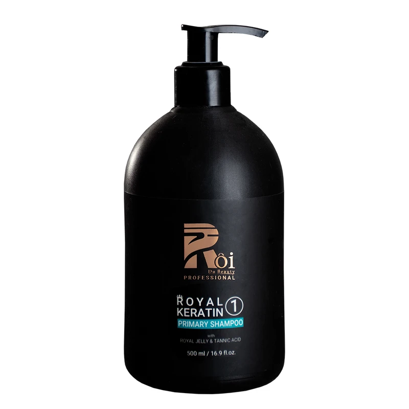شامپو مو روآ دو بیوتی مدل Royal Keratin-1 مناسب برای موهای خشک، آسیب دیده حجم 500 میلی لیتر