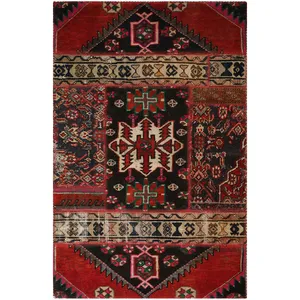 کلاژ فرش دستبافت یک و نیم متری فرش هریس کد 101940