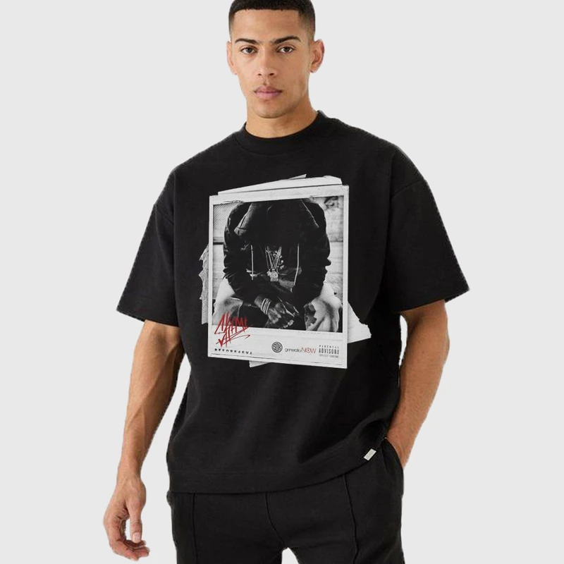 تی شرت آستین کوتاه مردانه مدل استایل خیابانی z443