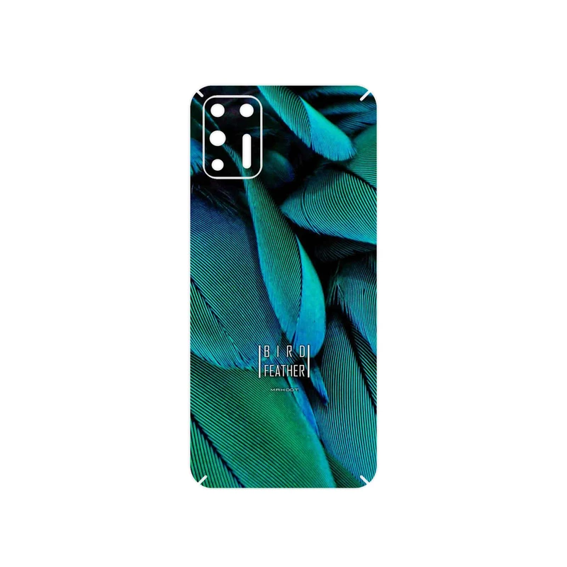 برچسب پوششی ماهوت مدل Green Feather مناسب برای گوشی موبایل موتورولا Moto G9 Plus