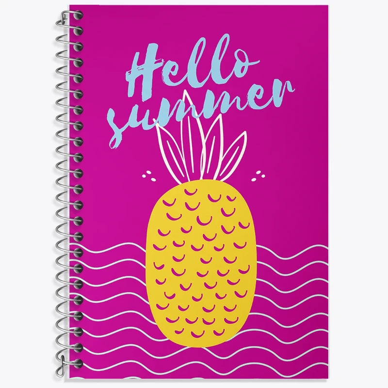 دفتر زبان 50 برگ خندالو مدل سه خط طرح تابستان کد F2268