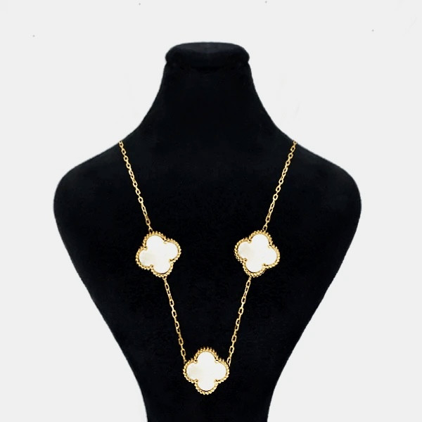 گردنبند طلا 18 عیار زنانه با طرح ونکلیف گالری طلای سماعیلوند مدل ۱۱