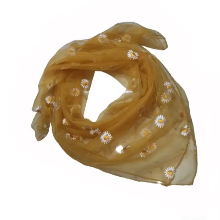 روسری زنانه مدل مینی طرح بابونه