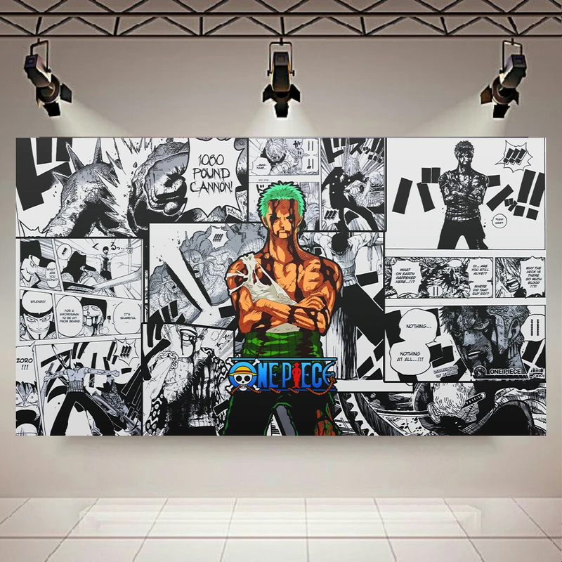 پوستر مدل بک لایت طرح انیمه وان پیس Roronoa Zoro کد AR30774