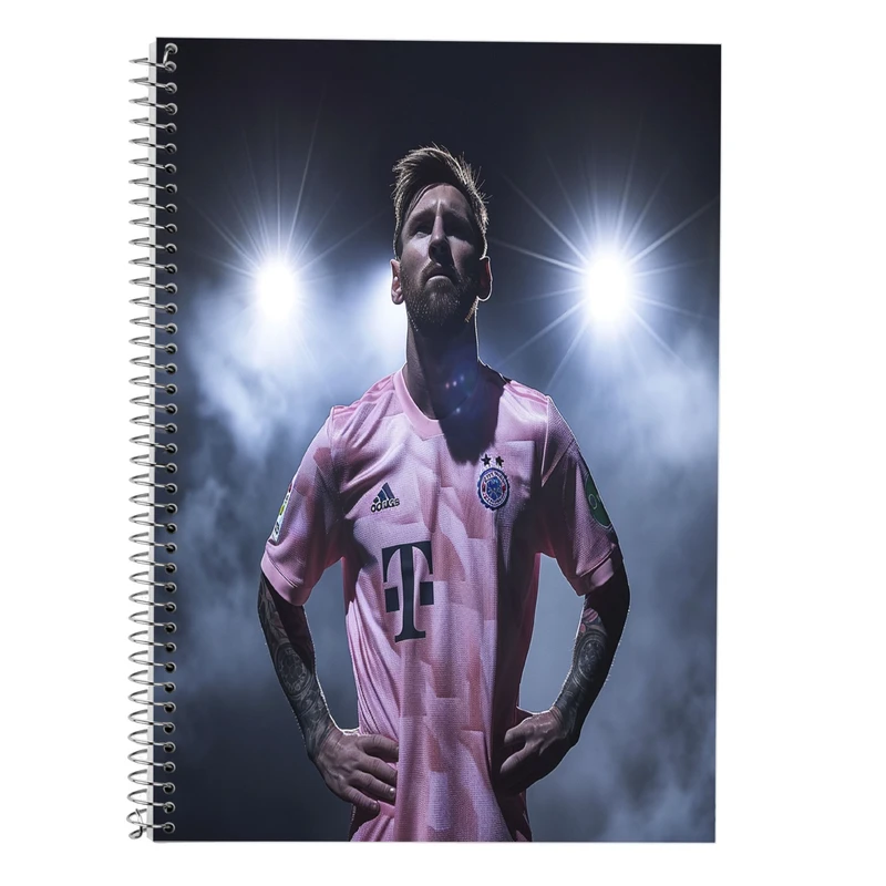 دفتر زبان 50 برگ مدوپد مدل دو خط طرح مسی messi کد DF14051