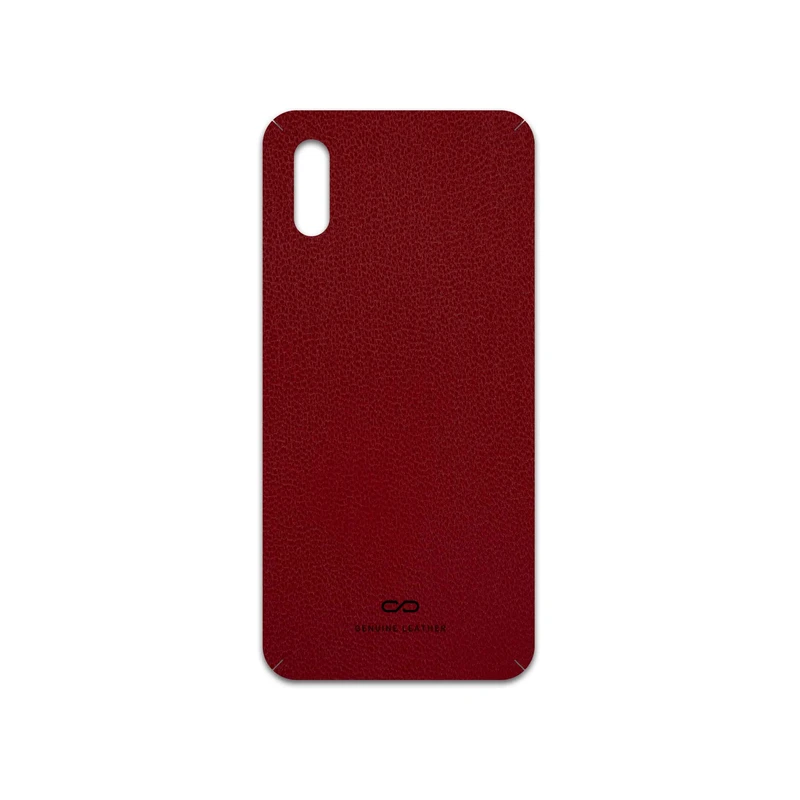 برچسب پوششی ماهوت مدل Red-Leather مناسب برای گوشی موبایل شیائومی Redmi 9i Sport