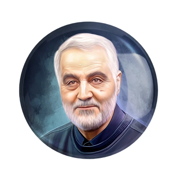مگنت خندالو طرح سردار قاسم سلیمانی کد 12603