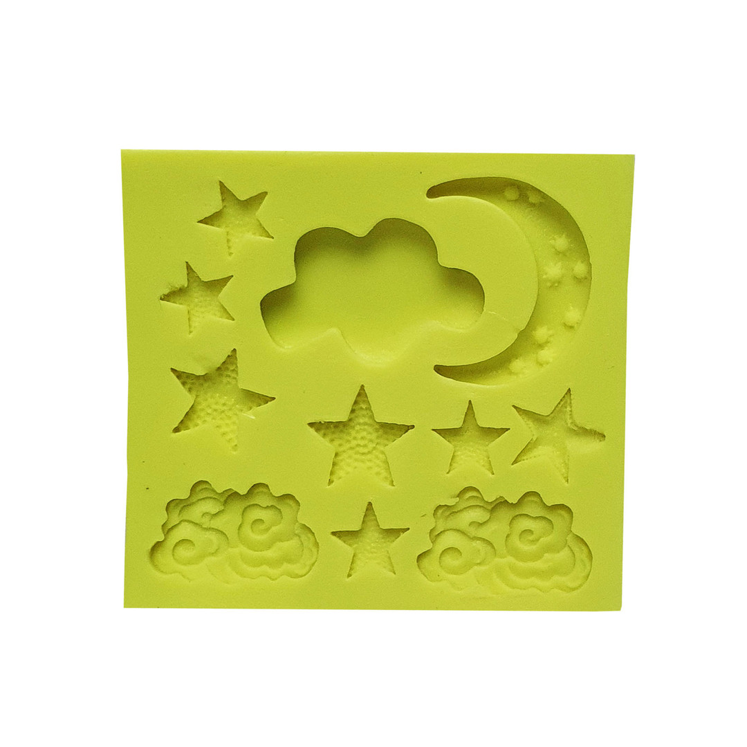 قالب شکلات مدل مولد فوندانت طرح مالد ماه ستاره ابر کد M99