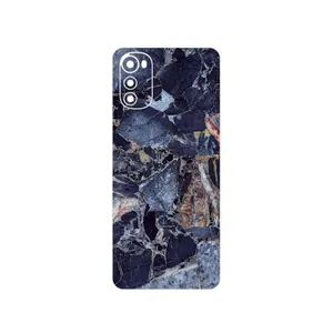MAHOOT Broken black marble Cover Sticker for Motorola Moto E32s