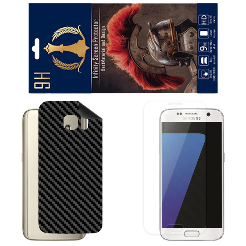 برچسب پوششی اینفینیتی مدل FC مناسب برای گوشی موبایل سامسونگ Galaxy S7 به همراه محافظ صفحه نمایش