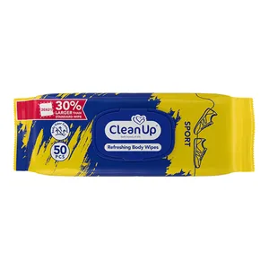 دستمال مرطوب کلین آپ مدل Sport بسته 50 عددی