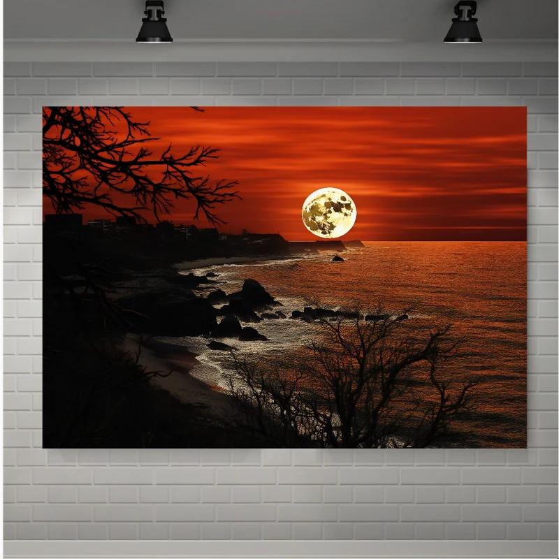 پوستر طرح غروب دریا کد BK1627