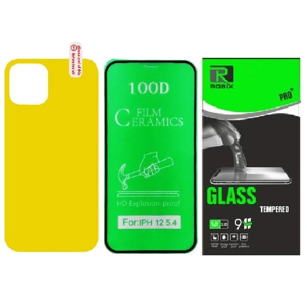 محافظ صفحه نمایش وپشت گوشی روبیکس مدل CR-iP12miniمناسب برای گوشی موبایل اپل iPhone 12 mini