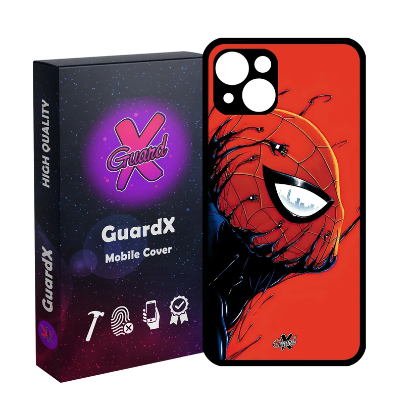 کاور گارد ایکس طرح مرد عنکبوتی مدل Glass10566 مناسب برای گوشی موبایل اپل iPhone 13
