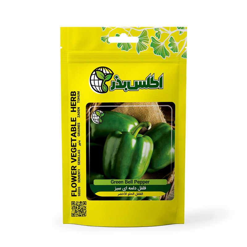  بذر فلفل دلمه ای سبز اطلس بذر کد A07 وزن ۱.۵ گرم