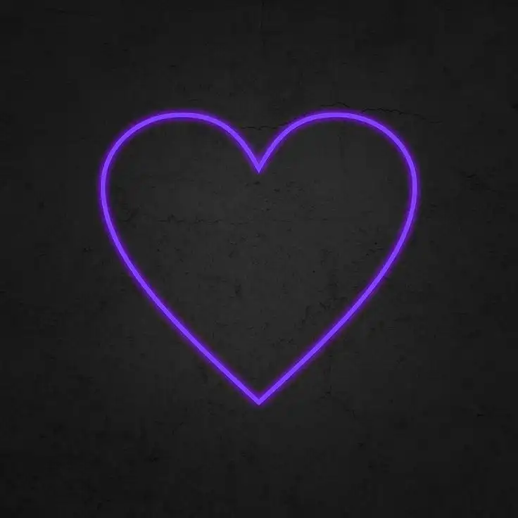 چراغ نئونی دیواری طرح قلب