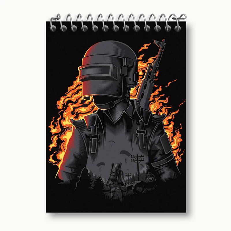 دفتر یادداشت 50 برگ خندالو مدل بازی پابجی PUBG کد 3793