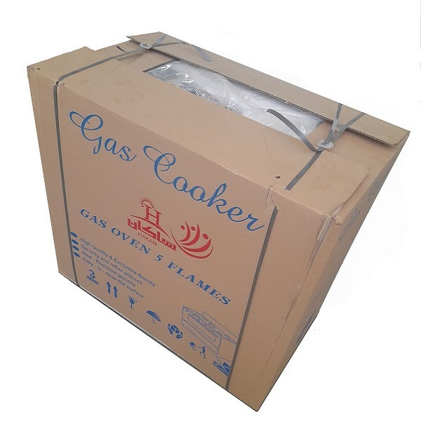 اجاق گاز 5 شعله هاکان مدل چهار درب صفحه لعابی اپکسی کوهان دار