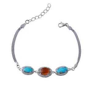    دستبند نقره زنانه بازرگانی میلادی کد DP_125