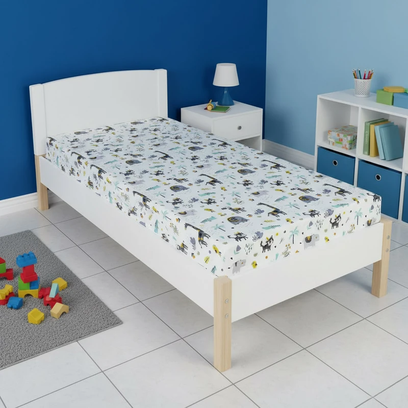 ملحفه فیلور کودک آدنو مدل حیوانات کد FI45 یک نفره سایز 90x200 سانتی متر