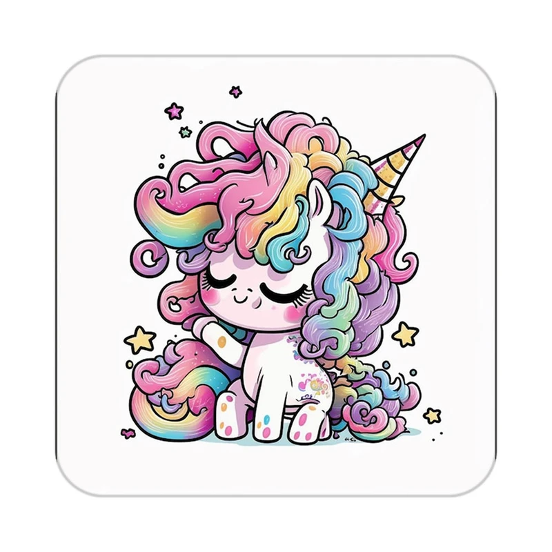 زیر لیوانی کاکتی طرح اسب تک شاخ و یونیکورن مدل mp29922