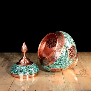 شکلات خوری فیروزه کوب‏  ‏‏رنگ ‏فیروزه ای‏ طرح ‏مشبک‏ مدل 1001200023