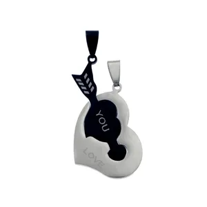 آویز گردنبند داتینو مدل تیر در قلب بسته 2 عددی