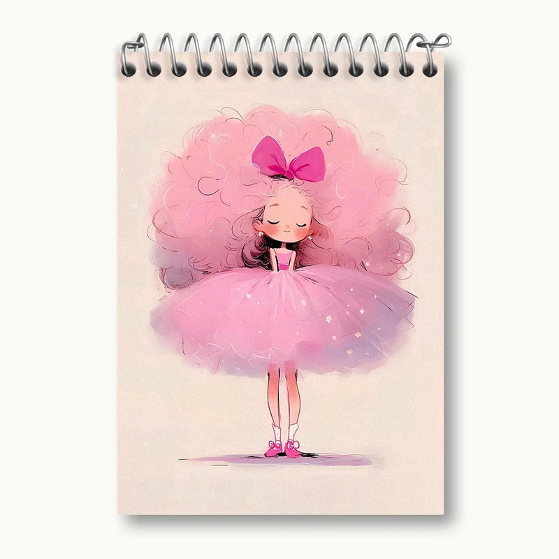 دفتر یادداشت 50 برگ خندالو طرح دخترانه کیوت کد N3511