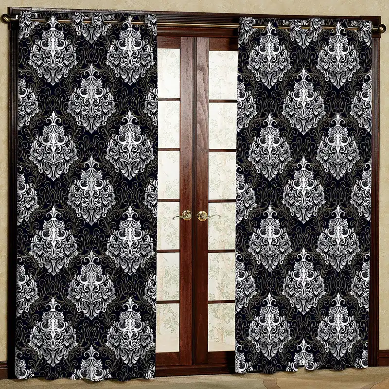 پرده  مدل مخمل پانچی کد 4198 سایز 140x200 سانتی متر