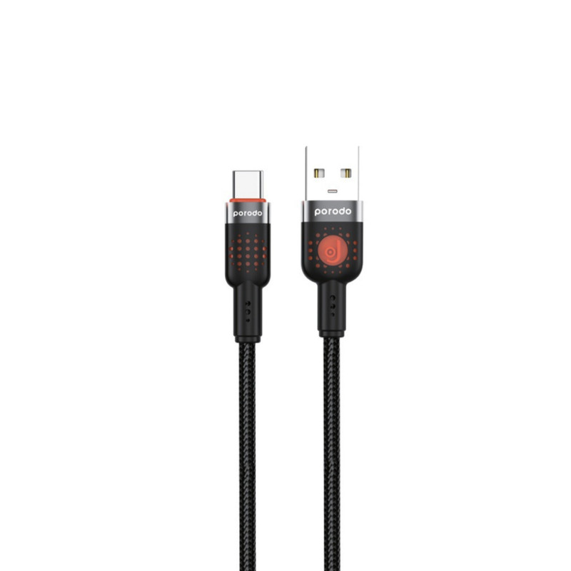 کابل تبدیل USB به USB-C پرودو مدل Braided طول ۱.۲ متر